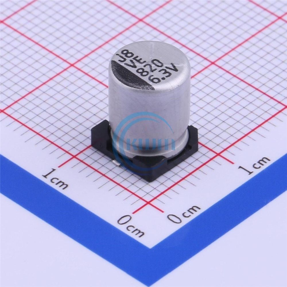 KWM Original new VE Series 820uF 6.3V Electrolytic capacitor SMD VE-821M0JTR-0810 Integrated circuit IC Chip in stock