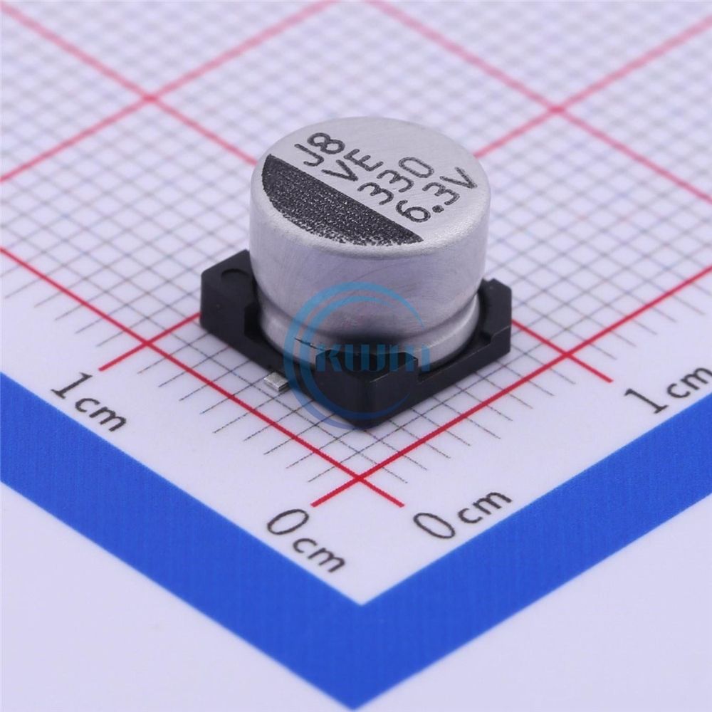 KWM Original new VE Series 330uF 6.3V Electrolytic capacitor SMD VE-331M0JTR-0806 Integrated circuit IC Chip in stock