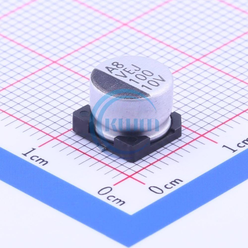 KWM Original new VEJ Series 100uF 10V Electrolytic capacitor SMD VEJ101M1ATR-0806 Integrated circuit IC Chip in stock
