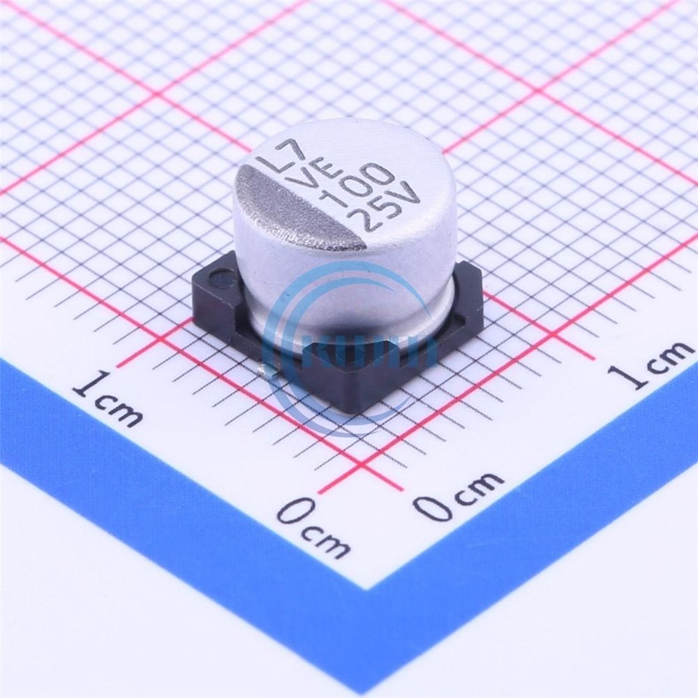 KWM Original new VE Series 100uF 25V Electrolytic capacitor SMD VE-101M1ETR-0806 Integrated circuit IC Chip in stock