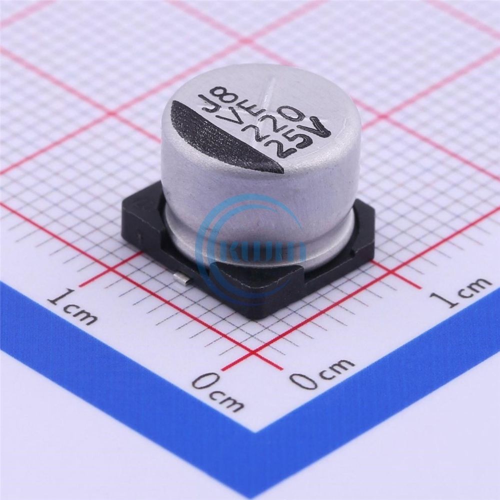 KWM Original new VE Series 220uF 25V Electrolytic capacitor SMD VE-221M1ETR-1008 Integrated circuit IC Chip in stock