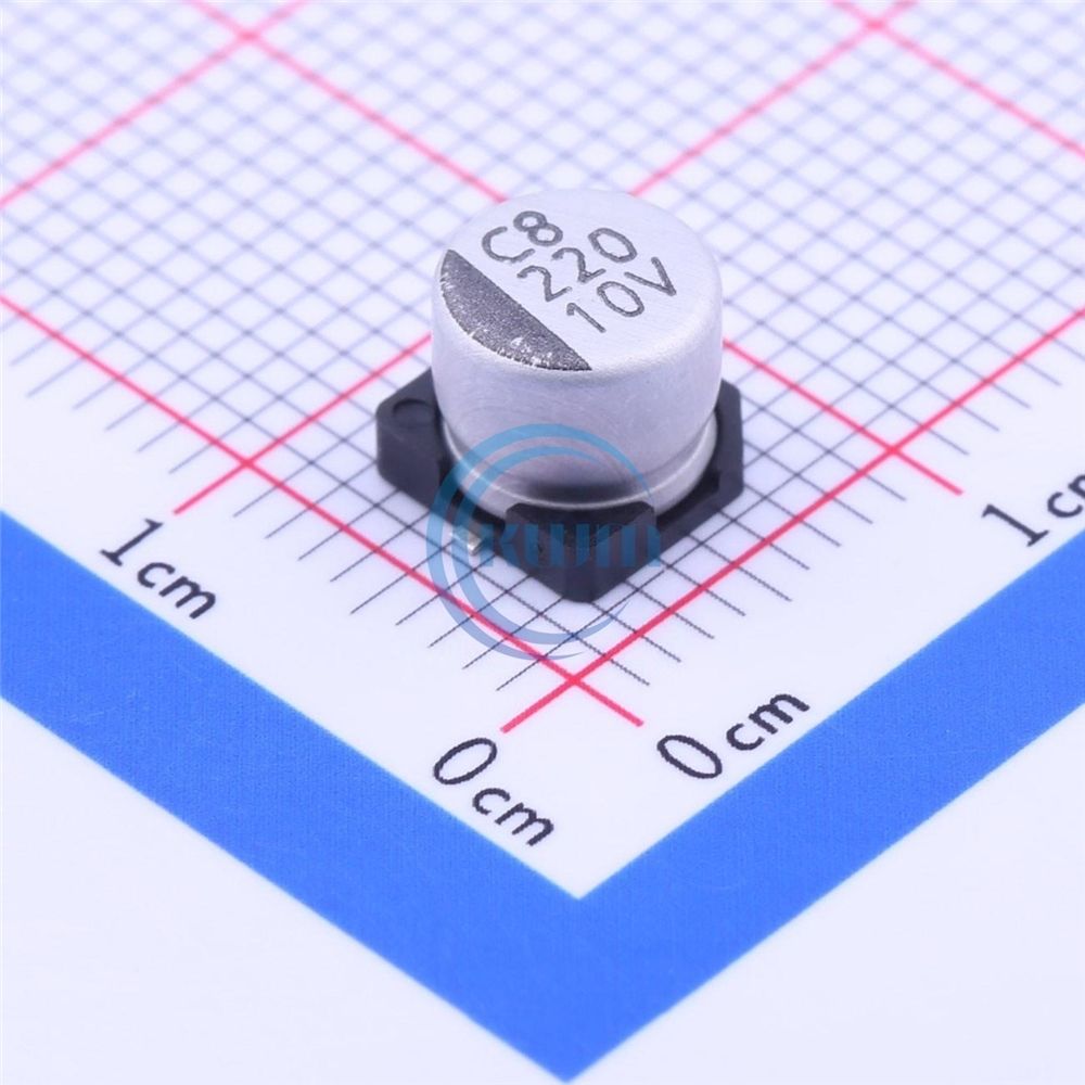 KWM Original new VE Series 220uF 10V Electrolytic capacitor SMD VE-221M1ATR-0606 Integrated circuit IC Chip in stock